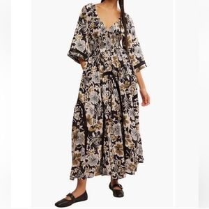 NWT Free People Dixie Printed Floral Maxi Dress Size Small